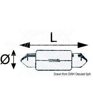 Lampadina a siluro 12 V 8 W cf.10pc - gallery 2