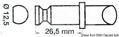 Scalmo plastica/ottone 12,5 x26,5 mm - gallery 2
