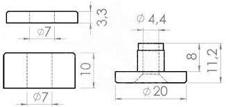 Distanziale fermavetro biancoconf. 100 pz.  a+b+c - gallery 2