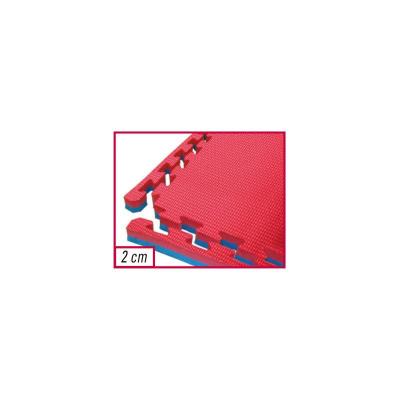 TAPPETO TATAMI AD INCASTRO 100x100x2cm CON 4 BORDI ROSSO-BLU - gallery 2