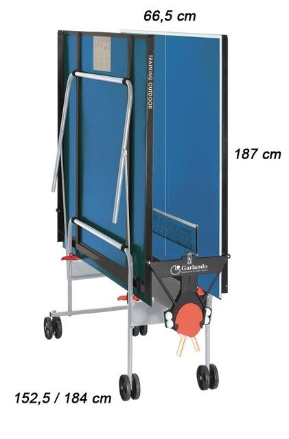 Tavolo Ping Pong Garlando Da Esterno Training Cruote Blu